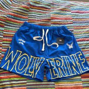 Darc sport heavy duty Marvel Royal/Yellow Wolverine Athletic Shorts small nwt